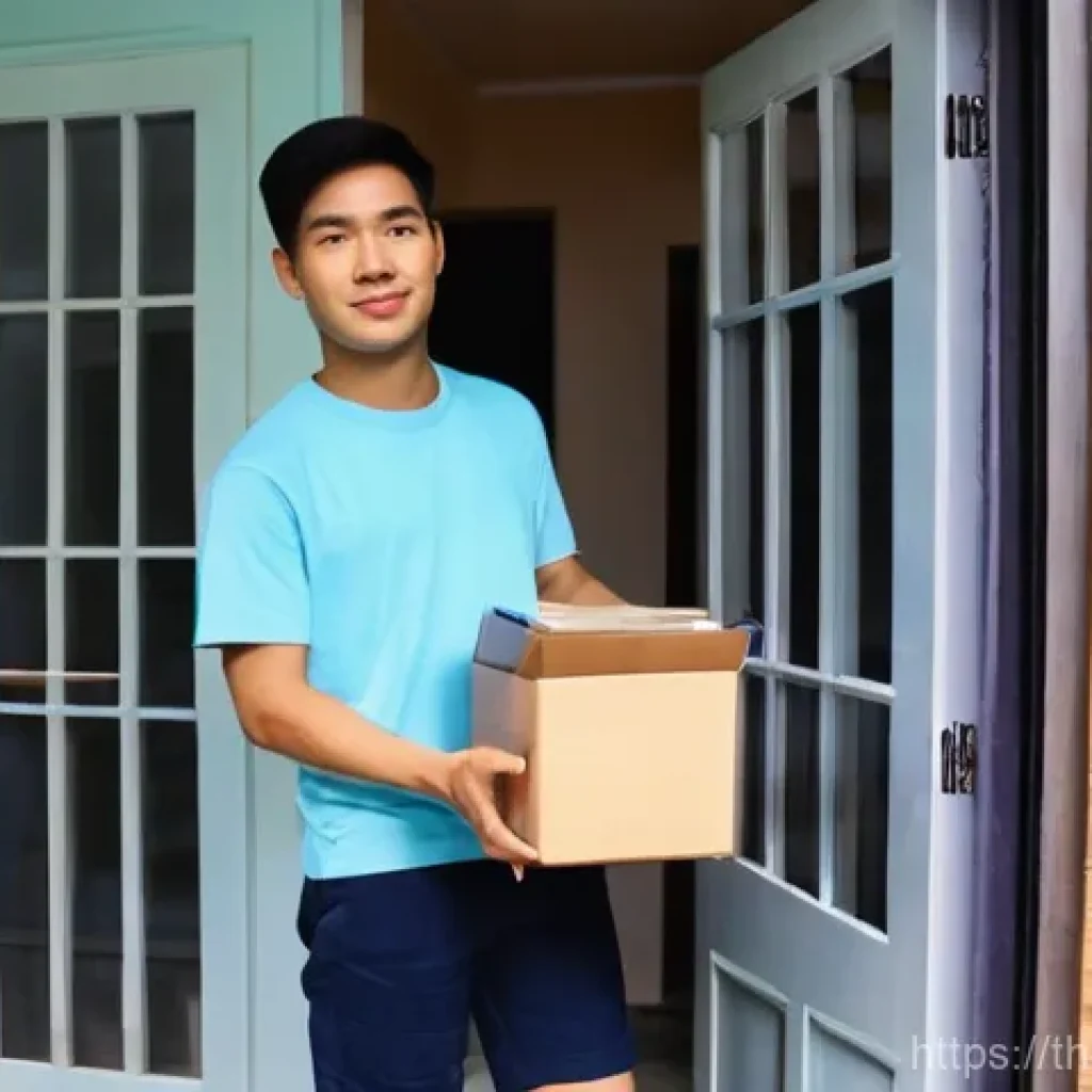 변호사 실무에서 자주 접하는 케이스 - **Prompt:** A young Thai man in his late 20s, wearing a casual t-shirt and shorts, stands at his apa...